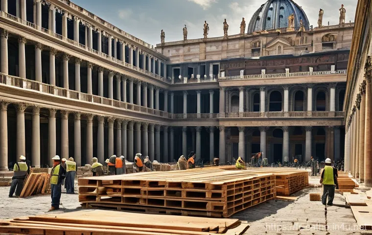 성 베드로 대성당의 건축사 - **Prompt: A close-up, dramatic shot of Gian Lorenzo Bernini's bronze Baldachin inside St. Peter's Ba... 성 베드로 대성당의 건축사 - **Prompt: A close-up, dramatic shot of Gian Lorenzo Bernini's bronze Baldachin inside St. Peter's Ba...